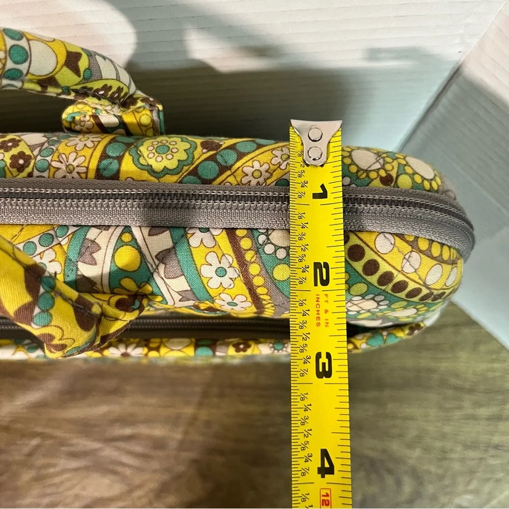 Vera Bradley Green Yellow Teal Gray Brown Paisley Labtop Bag